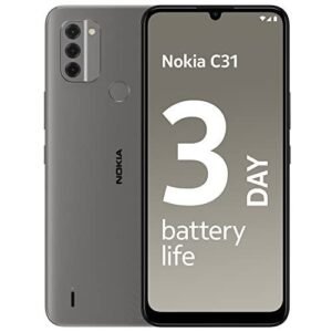 Nokia C31 - 6.75" HD+ - 3GB/32GB MEMORY- 4G LTE- 5050mAh- Charcoal
