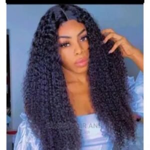 Kinky Curly Hair Wig With Closure Natural Colour