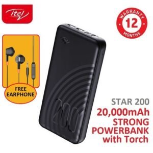 itel 20000mAh Dual Output & Dual Output Fast Charging Power Bank + Free Gift