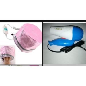 Nova Foldable Hair Dryer And Electric Hair Steamer Cap- Blue