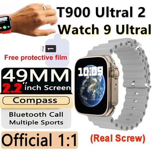 T900 Ultra 2 2.19" 49MM 1:1 Original Bluetooth 5.3 Call Smart Watch - Gray