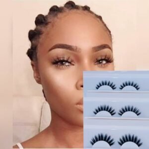 3 Pairs 3D Mink False Eyelashes Natural Handmade Lashes