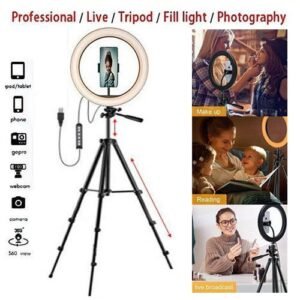 26cm LED Ring Light Tripod For Photography, Video And Makeup