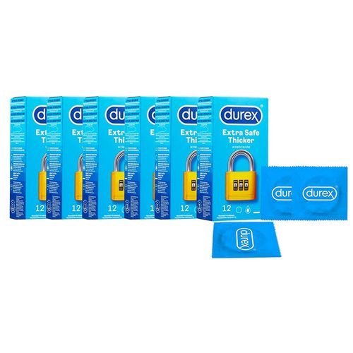 Durex Condoms - Extra Safe - 6 Packs Of 12pcs