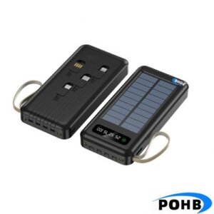 POHB Fast Charge Portable Power Banks Solar Mobile Power-20000mah YM526-Black