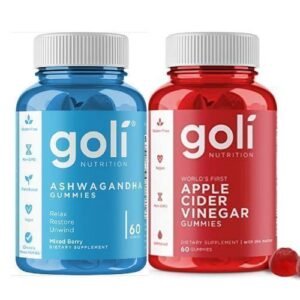 Goli Nutrition Ashwagandha Gummies PLUS Apple Cider Vinegar Gummies.