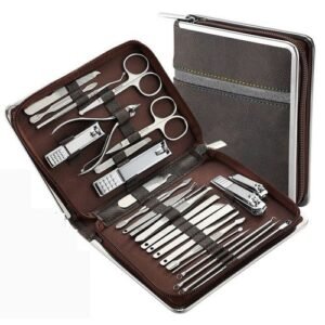 26 Piece Nail Clipper Set Splash Resistant Stainless Steel