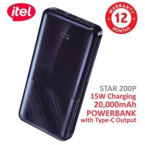 itel 20000mAh 15W Fast Charging Type-C Output Star200P Power Bank