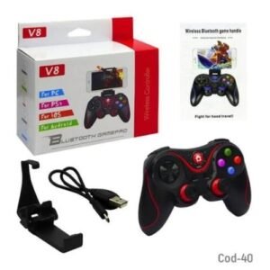 V8 Bluetooth Wireless Gaming Controller Grip Game Pad, For Android / IOS / PC / PS3
