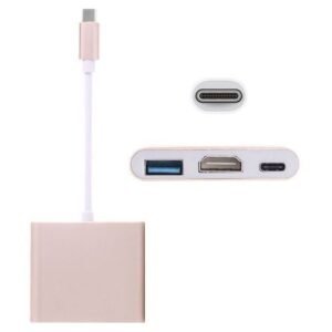 Type C USB 3.1 Male To HDMI USB 3.0 Type C Charger Adapter Female Support 4K For Macbook 12 Inch Google Chromebook