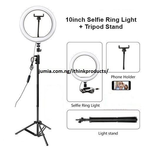 Selfie Ring Light Tripod Stand LED Phone Holder Ringlight