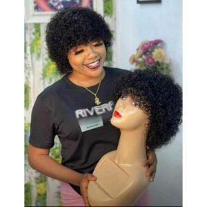 Hair Wig Deep Curls Short Hair Wig Black