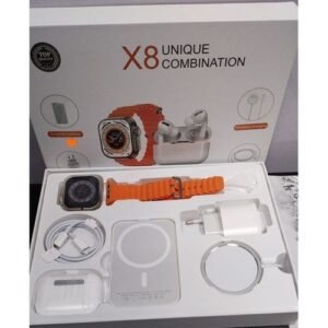 Series 8 Fitness Series 8 Ultra Smart Watch COMBINATION + Earbud 2 Pro + Charging Adapter 2.02" Retina Screen BT Call Wireless Charging NFC IP68 Water Resistance