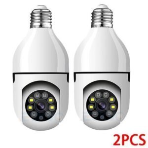 3MP PTZ Wifi IP Mini Camera E27 Bulb Security Surveillance Smart Home Monitoring CCTV LED IR Light