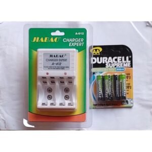 AA Duracell Rechargeable Batteries And Charger