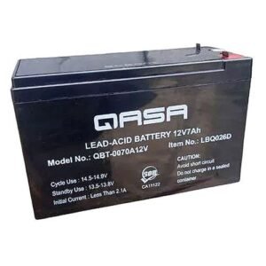 Qasa Rechargeable UPS & Fan Replacement Battery 12V 7Ah