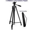 1.6M(5.24Ft) Top Quality Aluminum SLR DSLR Camera Lightweight Tripod With Free Carrying Bag