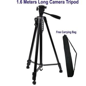 1.6M(5.24Ft) Top Quality Aluminum SLR DSLR Camera Lightweight Tripod With Free Carrying Bag