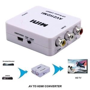 100% Genuine Original Mini AV To HDMI Adapter High Definition Audio And Video Converter AV2HDMI Support 1080P