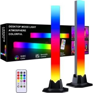 2in1 31CM Height RGB Colorful Desktop Light Bar/Music Light