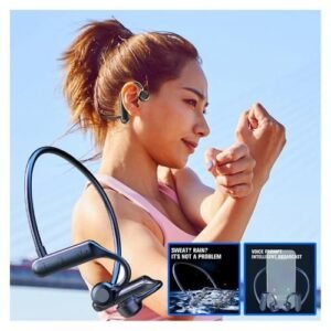 Air Conduction Wireless Headphones With Neckband Mic Earphone