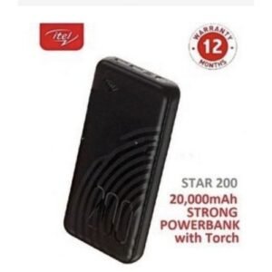 itel 20000mAh Fast Charging, Bright STAR 200 Power Bank.