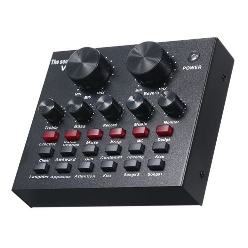 V8 Audio USB External Sound Card Live Show Soundcard
