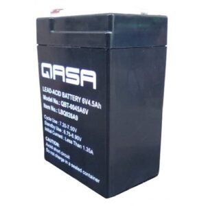 Qasa Rechargeable Fan Replacement Battery 6V 4.5Ah (Pin Type)