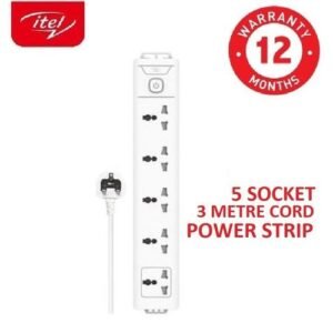 itel ISU-1531WL 5 Sockets 3Metre Cord Power Strip Extension Box