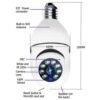 1080P Wireless 360 Rotatable Light Bulb Wifi PTZ IP Cam