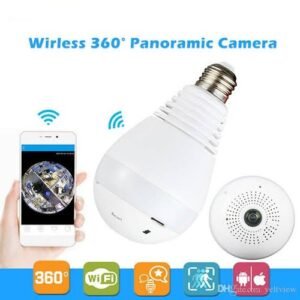 1080P 2MP WiFi Panoramic Bulb Security Cameras 360 Degree