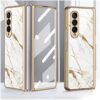 Galaxy Z Fold 3 Uxury Cover Case With Front Tempered Glass