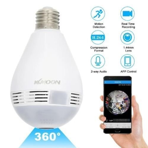 Panoramic Camera Wireless Light Bulb IpCamera Wifi 360Degree