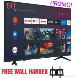 MK 50-Inch 4k UHD Android Smart TV + Wall Bracket