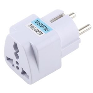 Portable Universal UK Plug To EU Plug Power Socket Travel