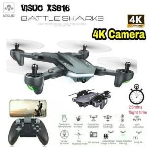 2022 Visuo WiFi 4K HD Dual Camera Drone With 2 BATTERIES 50x Zoom Optical Flow Quadcopter