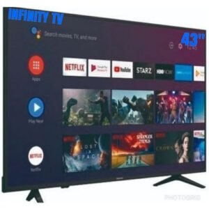 Infinity 43'' FRAMELESS Smart TV+Netflix,Youtube +WALL HANGER