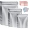 50 Pack Mylar Bags For Food Storage With Oxygen Absorbers Mylar Storage Bags Resealable Bags For Grains Legumes