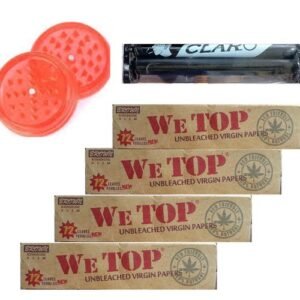 Grinder +Roller+ 4 Booklets Of  Brown Rolling Papers