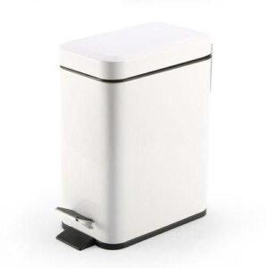 Household Stainless Steel Foot Pedal Small Rectangular Trash Can