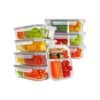 HOMBERKING 8 Pack Glass Meal Prep Containers 3 Compartment
