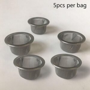 5Pcs Bowl Style    Metal Filter Screen Steel Mesh Concave Dropshipping