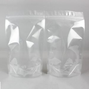 50pcs Transparent Resealable Stand Up Food Pouch
