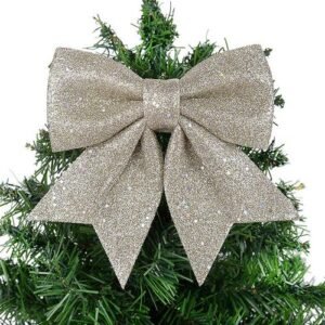 21cm Red Glitter Bows Xmas Tree Hanging Ornaments Per Decorations For Home Navidad 2024 New Year