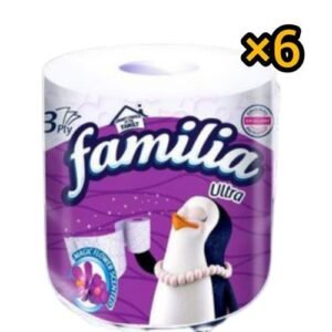 Familia 3 Ply Ultra Tissue Paper Scented Roll Purple X6 Rolls.