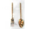 12pics Gold Plated Stainless Steel Spoon & Fork - Set