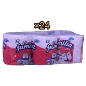 Familia Ultra Red Tissue Paper 3 Ply Roll - 24 Rolls.