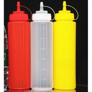 3PCS 650ML Squeeze Bottle Ketchup.Bottle Sauce Dispenser