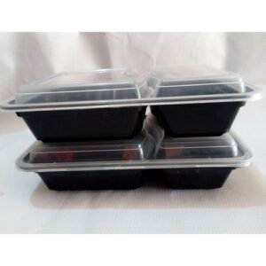 Disposable Takeaway Plates With Cover And Spoon- 50 Pieces