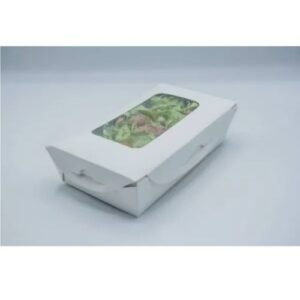 Paper Food Box With Transparent Window For Salad & Chops